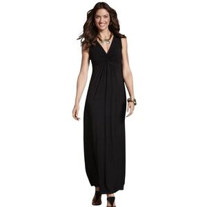 NWT Chico's Black V-Neck Sleeveless Maxi Dress